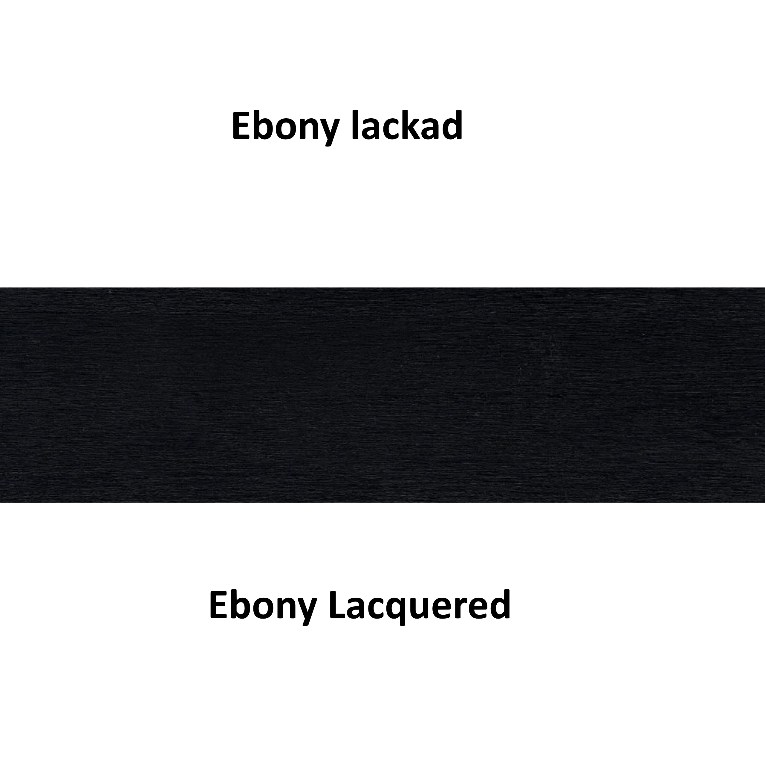 Ebony svart lackbetsad / Ebony Lacquered